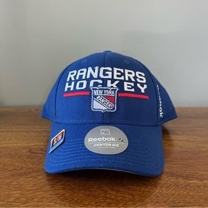 New York Rangers Fitted Hat Men's Size S/M Reebok Center Ice Collection New Blue